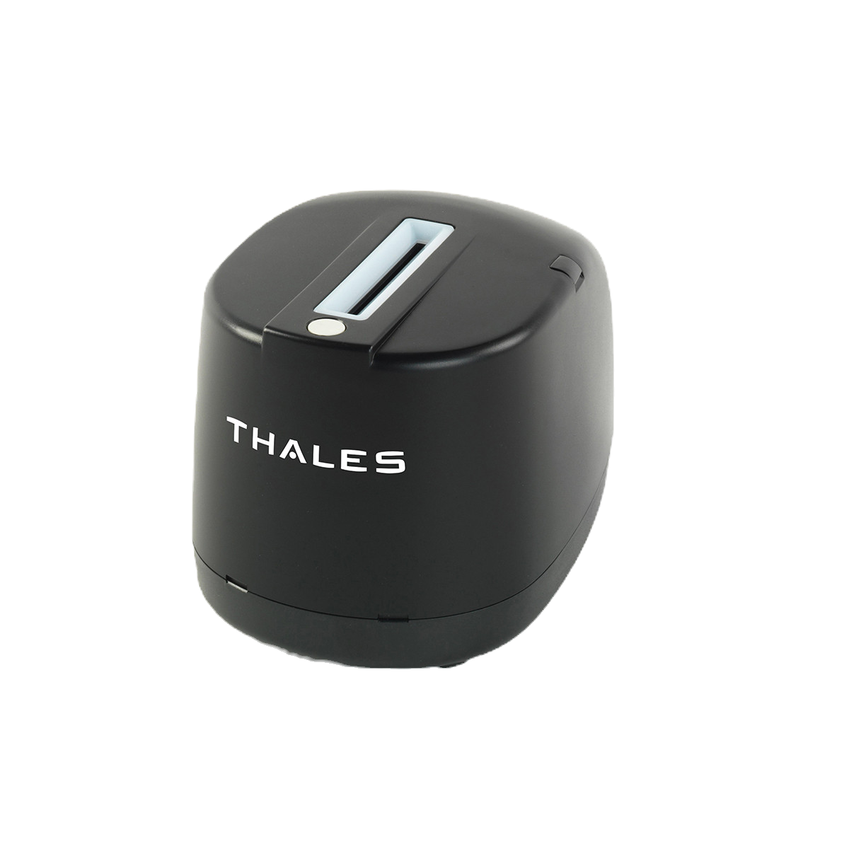Thales CR5400 double-sided ID card reader, front angled view on white background