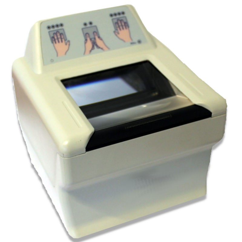 DactyScan84c ten-print fingerprint scanner, standard version, front view (Green Bit-era unit without Thales badge)
