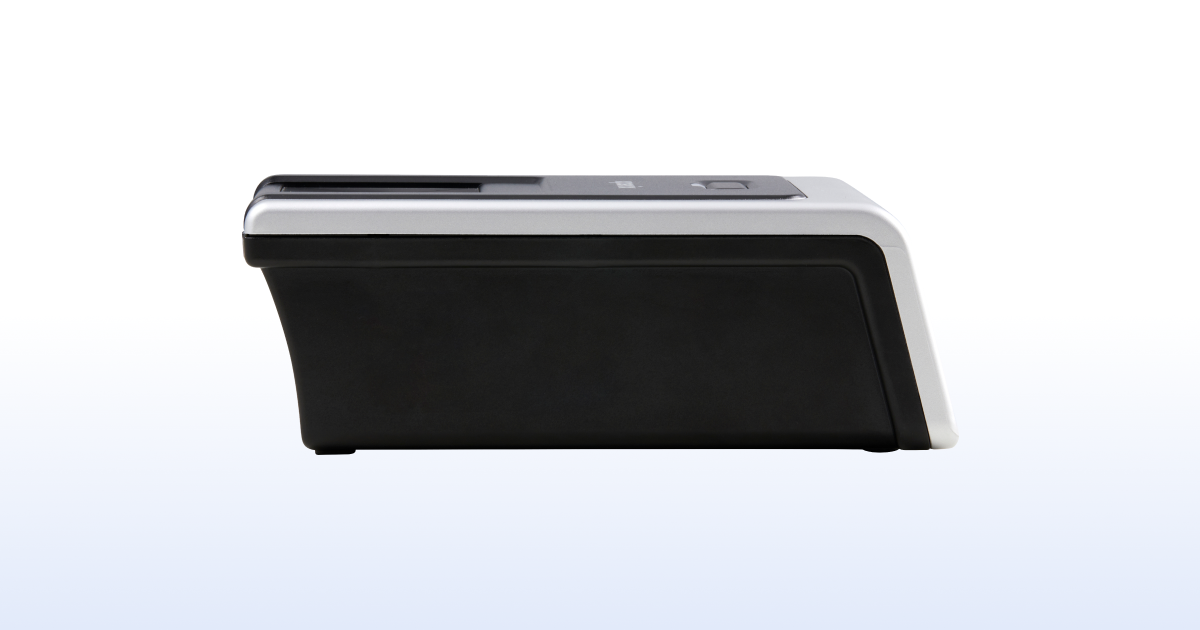 Xperix RealScan-D two-finger fingerprint scanner, side profile view